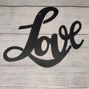 Black Iron Script Love for Decor or Craft